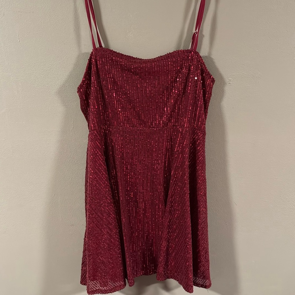 Large sequin homecoming dress